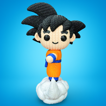 Knitted Saiyan Hero – Cozy Anime Fanart Figur Whale 3D Studio