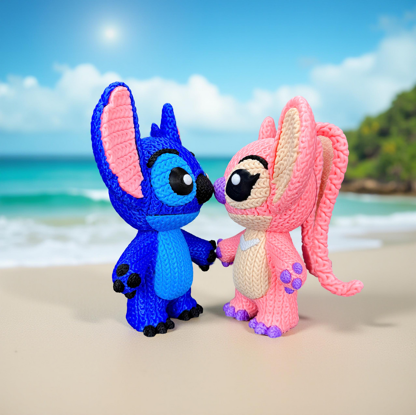 Knitted Pink Alien Companion – Cozy Sci-Fi Fanart Figur Whale 3D Studio