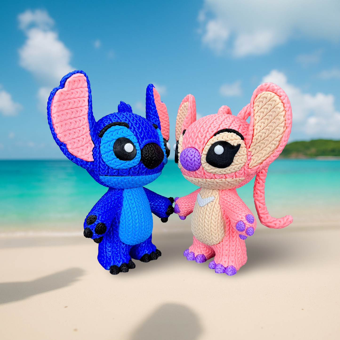 Knitted Pink Alien Companion – Cozy Sci-Fi Fanart Figur Whale 3D Studio