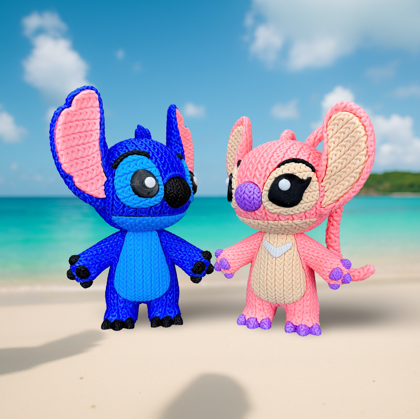 Knitted Pink Alien Companion – Cozy Sci-Fi Fanart Figur Whale 3D Studio