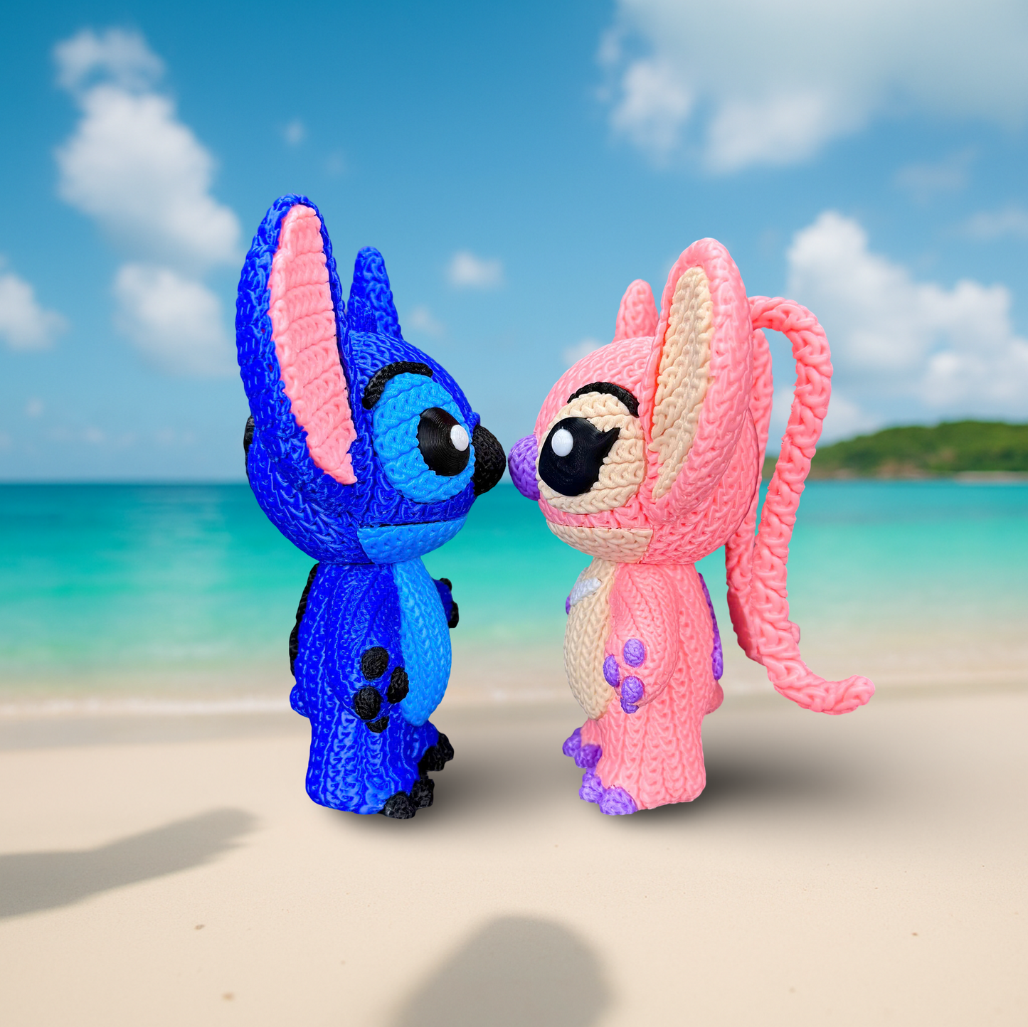 Knitted Pink Alien Companion – Cozy Sci-Fi Fanart Figur Whale 3D Studio