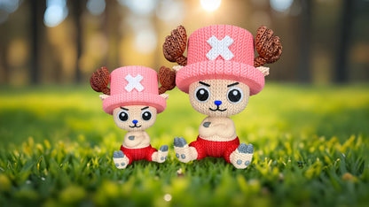 Knitted Forest Companion – Cozy Anime Fanart Figur Whale 3D Studio
