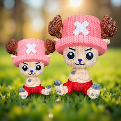 Knitted Forest Companion – Cozy Anime Fanart Figur Whale 3D Studio