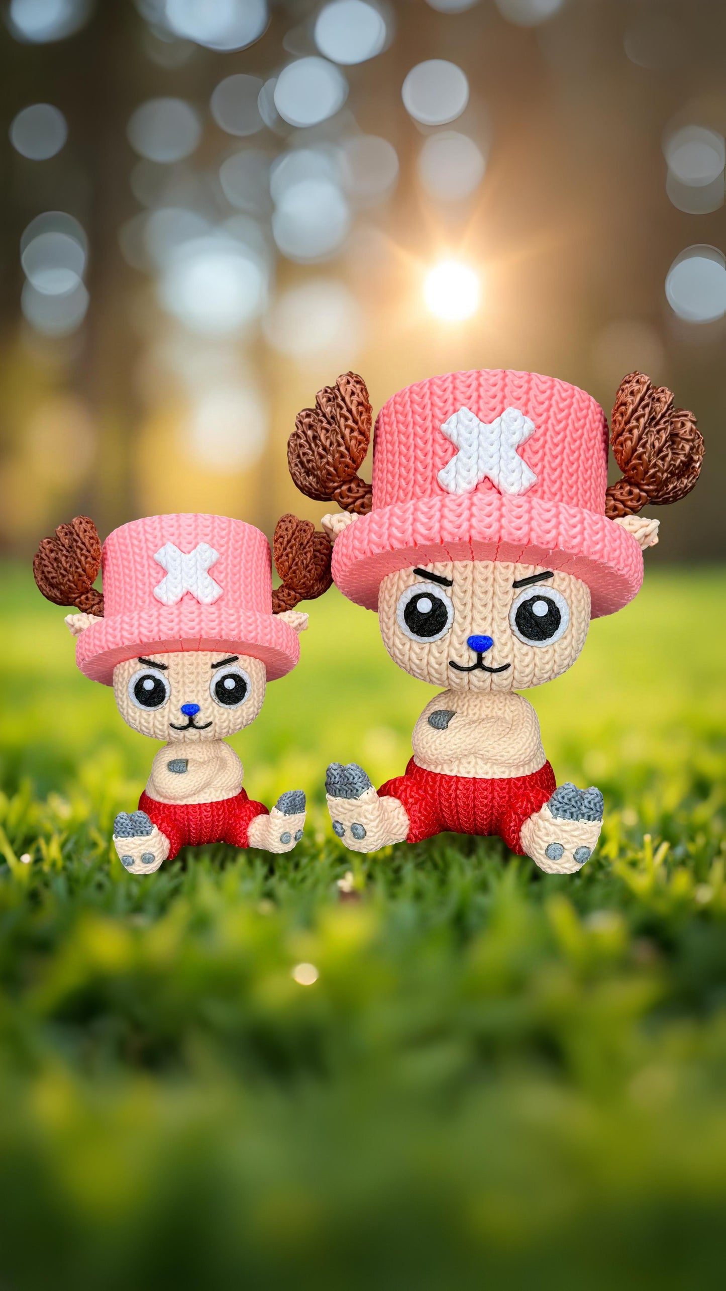 Knitted Forest Companion – Cozy Anime Fanart Figur Whale 3D Studio