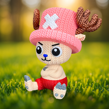 Knitted Forest Companion – Cozy Anime Fanart Figur Whale 3D Studio