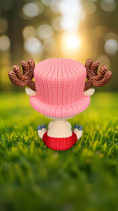 Knitted Forest Companion – Cozy Anime Fanart Figur Whale 3D Studio