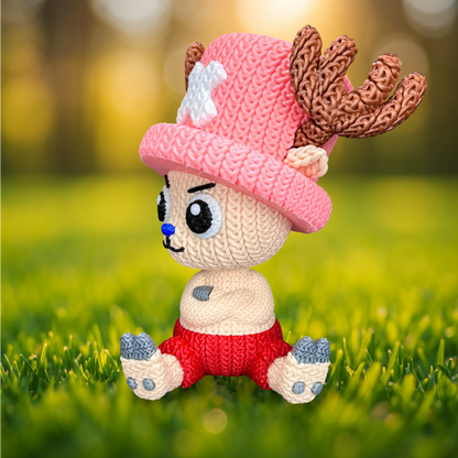 Knitted Forest Companion – Cozy Anime Fanart Figur Whale 3D Studio