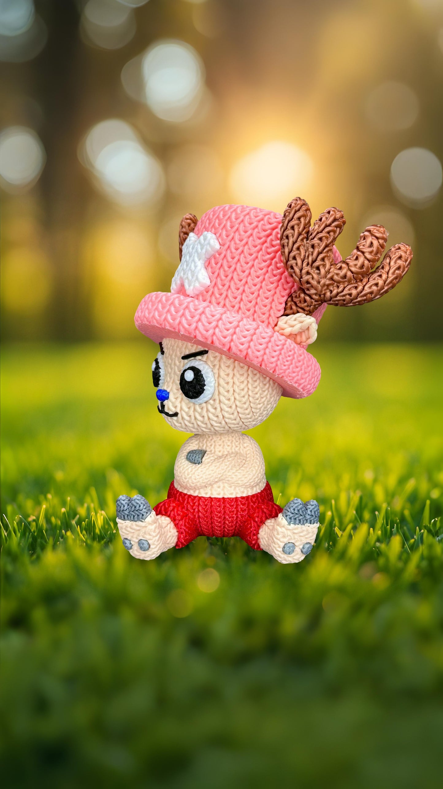 Knitted Forest Companion – Cozy Anime Fanart Figur Whale 3D Studio