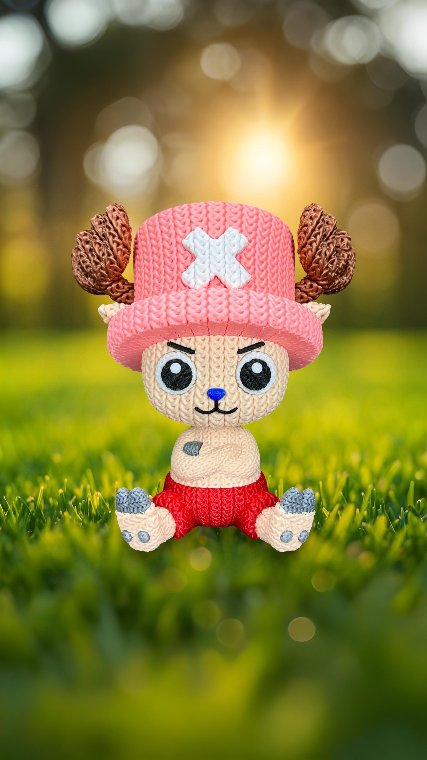 Knitted Forest Companion – Cozy Anime Fanart Figur Whale 3D Studio