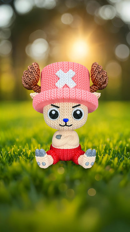 Knitted Forest Companion – Cozy Anime Fanart Figur Whale 3D Studio
