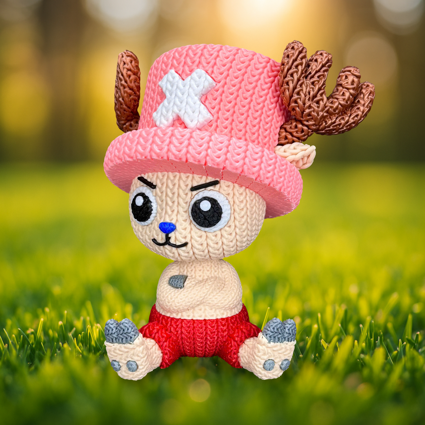Knitted Forest Companion – Cozy Anime Fanart Figur Whale 3D Studio