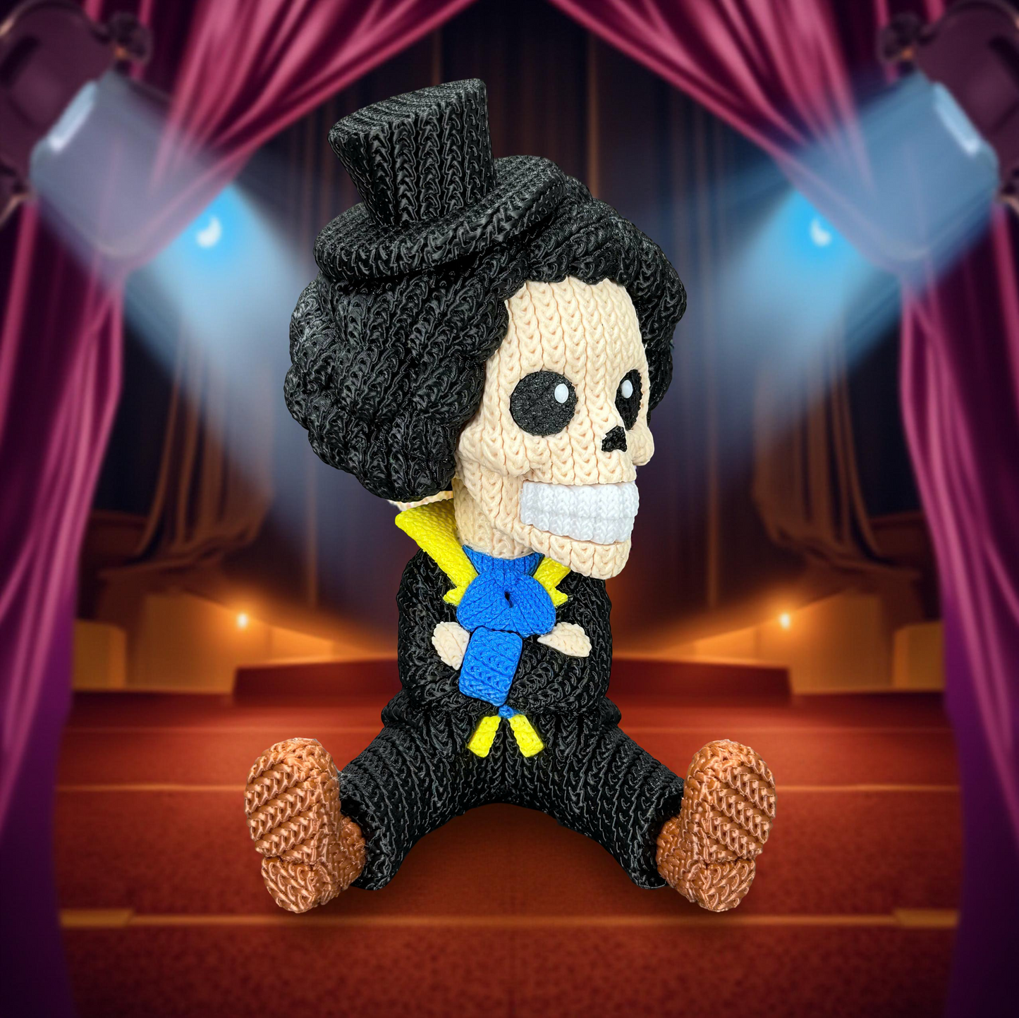 Knitted Soul Musician – Cozy Anime Fanart Figur Whale 3D Studio