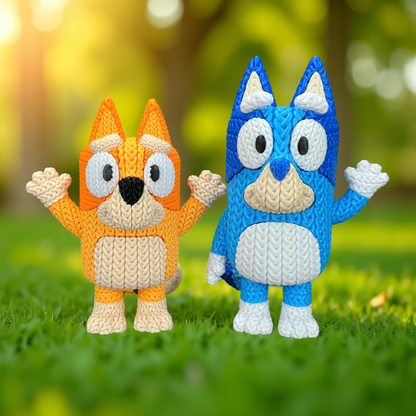 Knitted Playful Pup – Cozy Cartoon Fanart Figur Whale 3D Studio