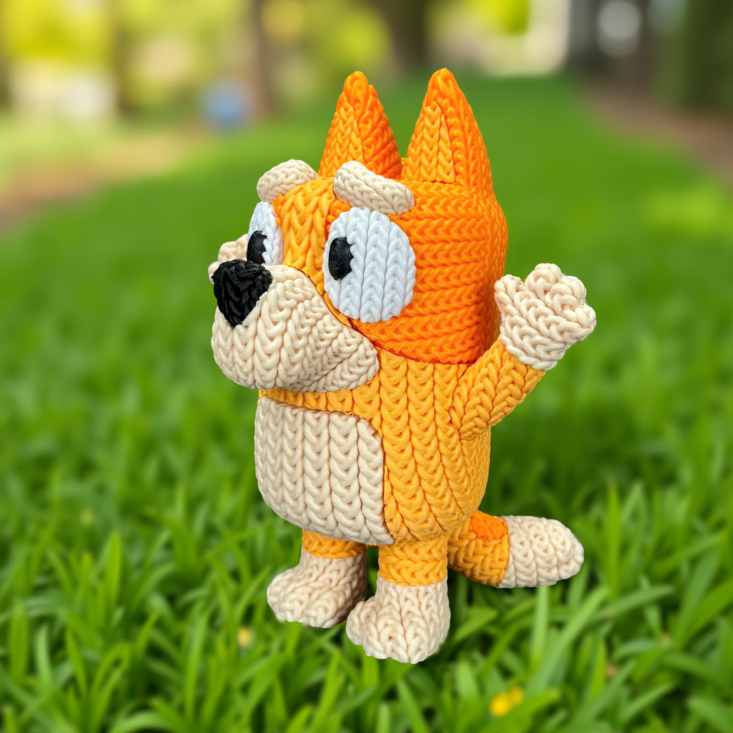 Knitted Playful Pup – Cozy Cartoon Fanart Figur Whale 3D Studio
