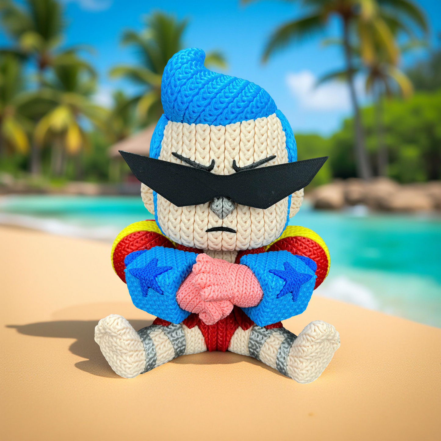 Knitted Cyborg Builder – Cozy Anime Fanart Figur Whale 3D Studio