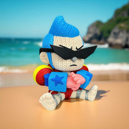 Knitted Cyborg Builder – Cozy Anime Fanart Figur Whale 3D Studio