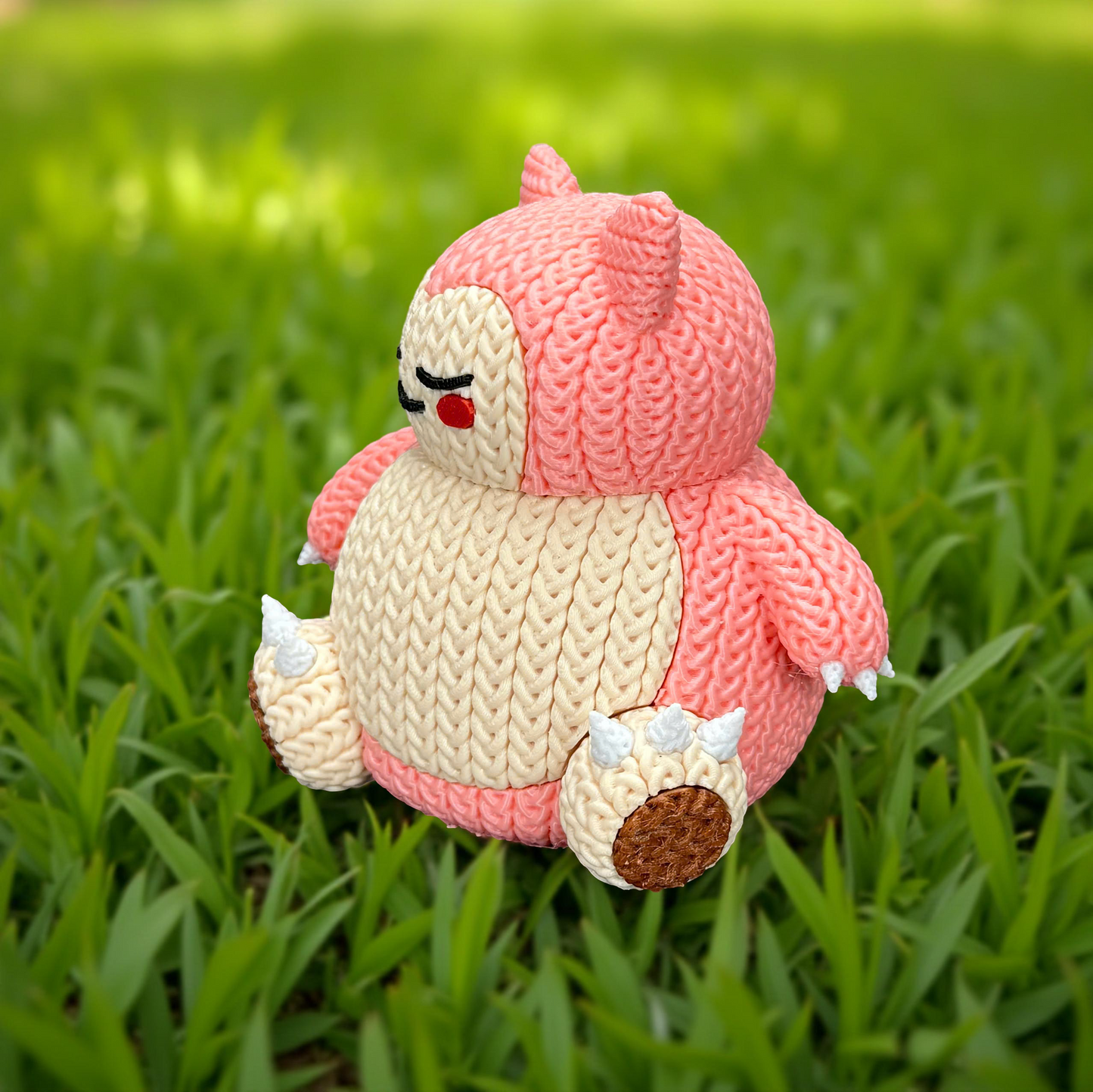 Knitted Sleepy Giant – Cozy Monster Fanart Figur Whale 3D Studio