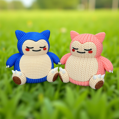 Knitted Sleepy Giant – Cozy Monster Fanart Figur Whale 3D Studio