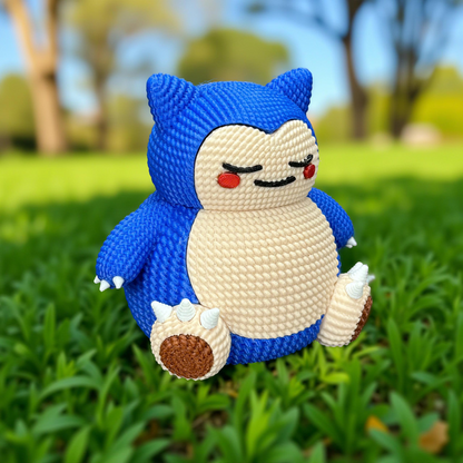 Knitted Sleepy Giant – Cozy Monster Fanart Figur Whale 3D Studio