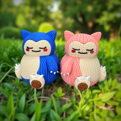 Knitted Sleepy Giant – Cozy Monster Fanart Figur Whale 3D Studio