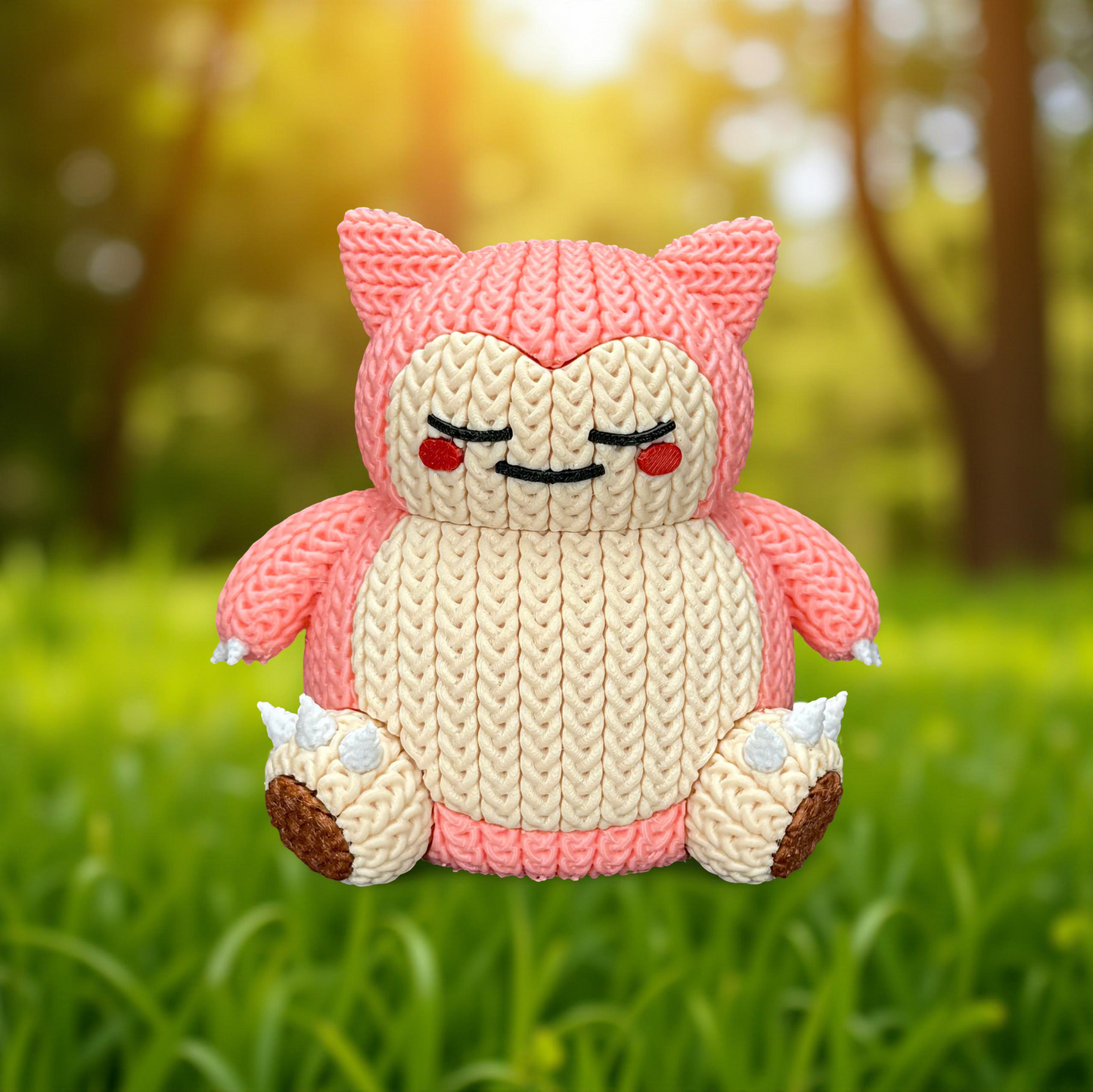 Knitted Sleepy Giant – Cozy Monster Fanart Figur Whale 3D Studio