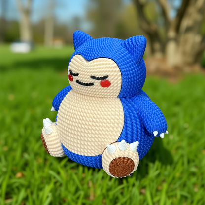 Knitted Sleepy Giant – Cozy Monster Fanart Figur Whale 3D Studio