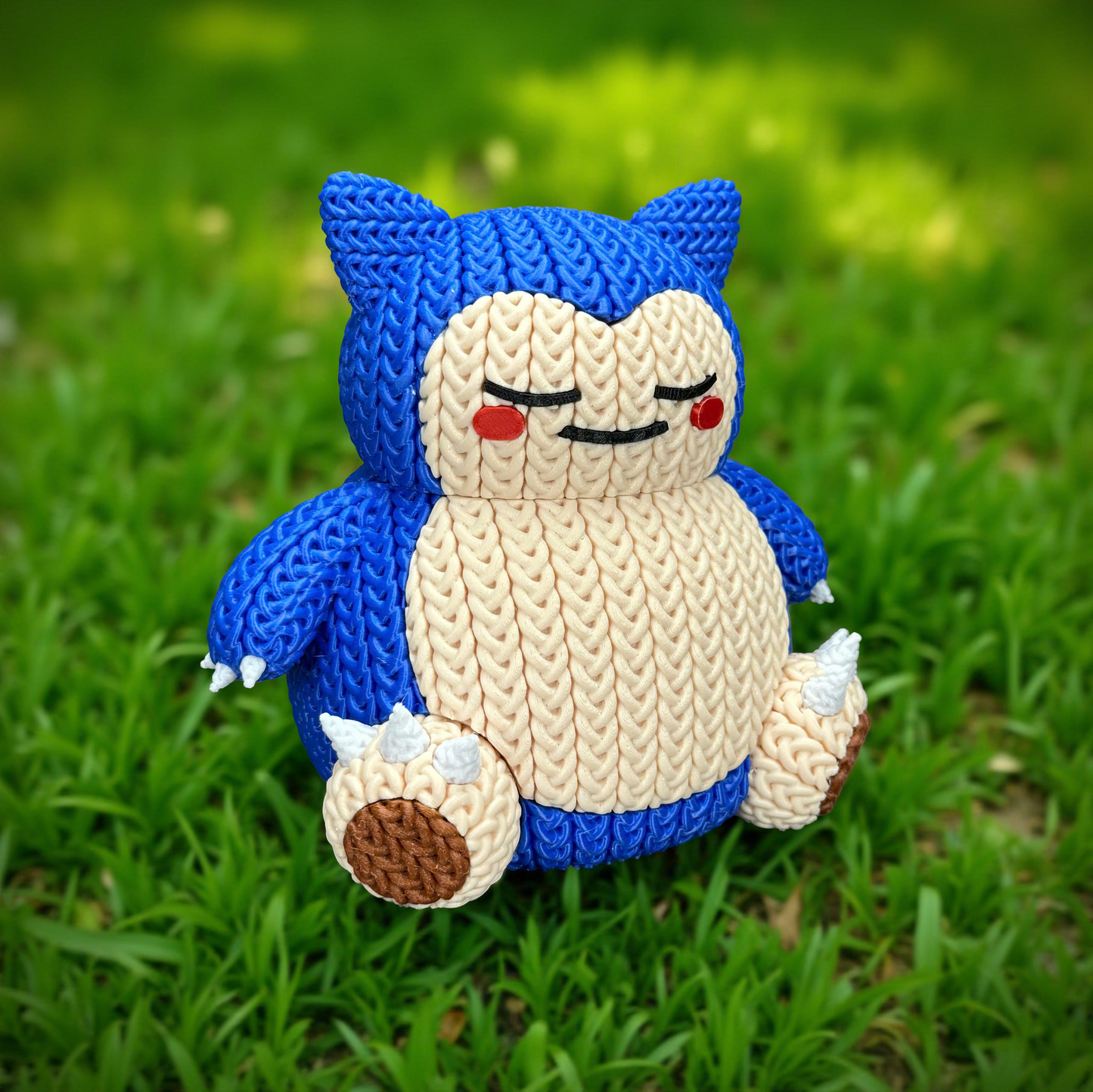 Knitted Sleepy Giant – Cozy Monster Fanart Figur Whale 3D Studio