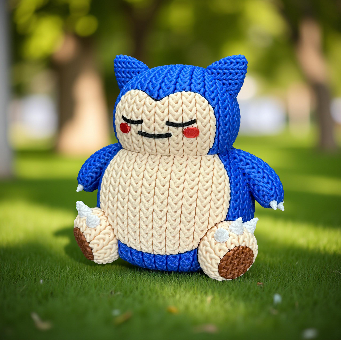 Knitted Sleepy Giant – Cozy Monster Fanart Figur Whale 3D Studio