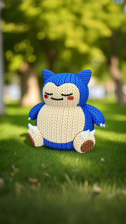 Knitted Sleepy Giant – Cozy Monster Fanart Figur Whale 3D Studio