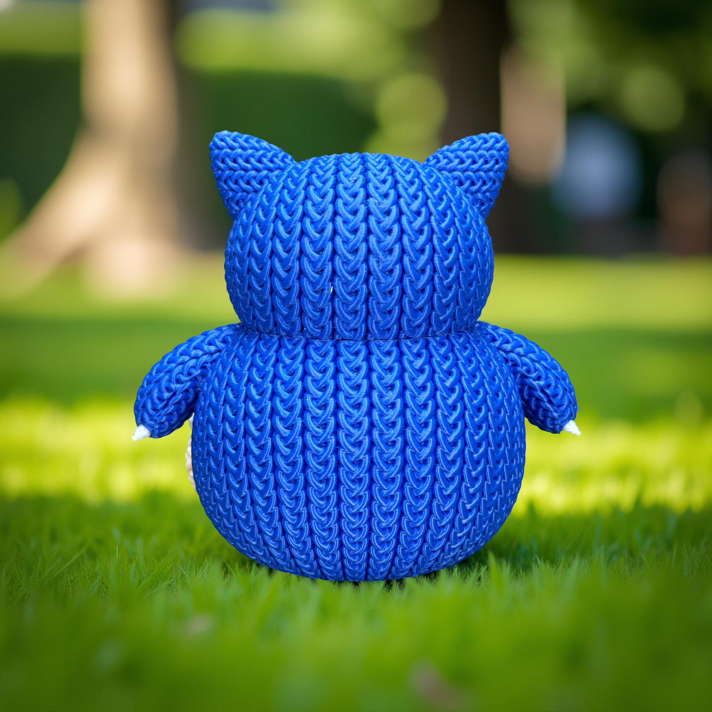 Knitted Sleepy Giant – Cozy Monster Fanart Figur Whale 3D Studio
