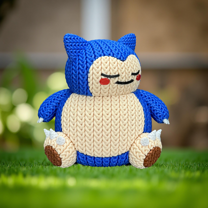 Knitted Sleepy Giant – Cozy Monster Fanart Figur Whale 3D Studio