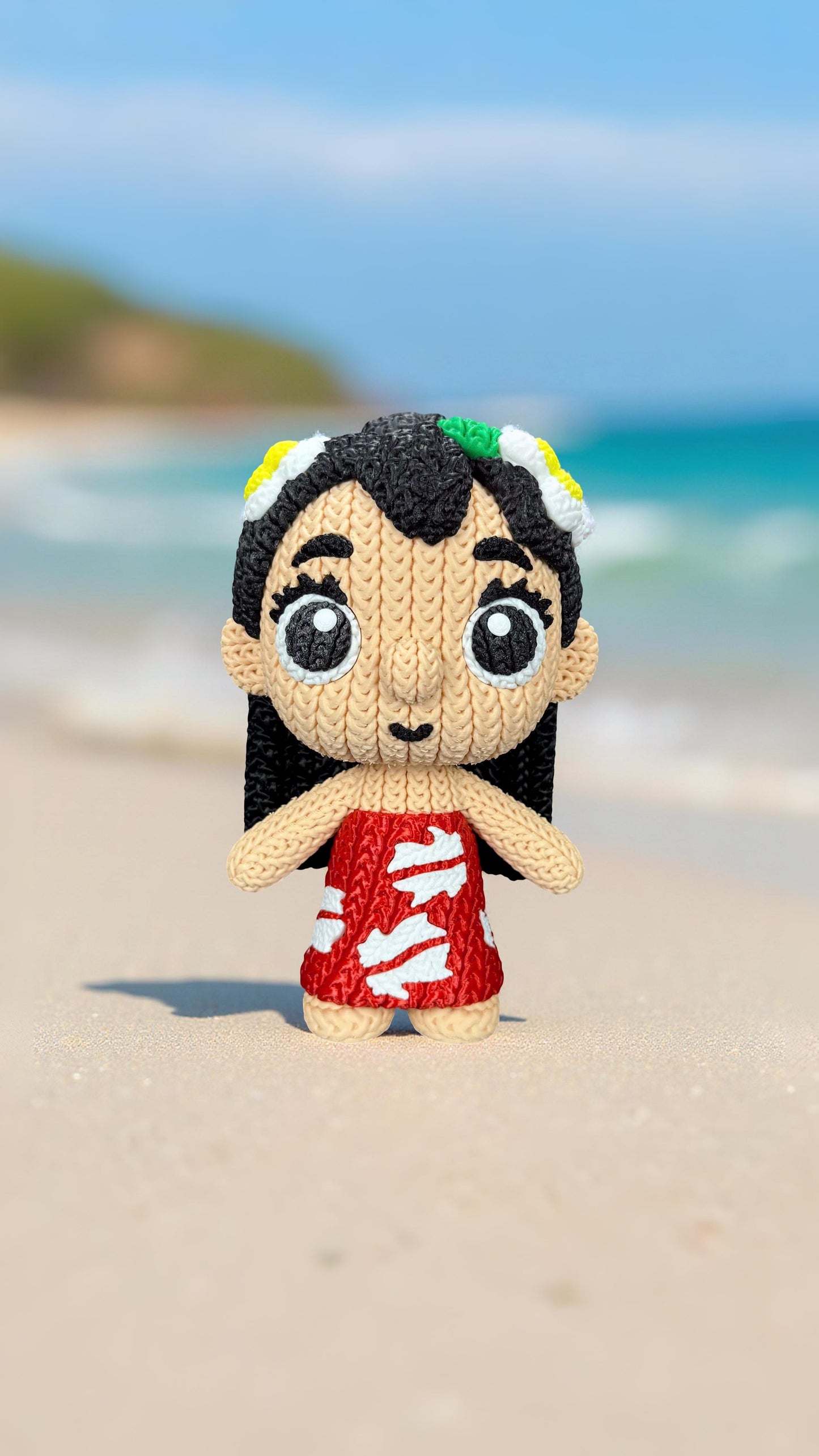 Knitted Island Girl – Cozy Family Fanart Figur Whale 3D Studio