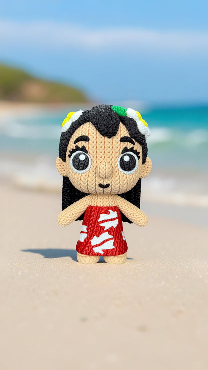 Knitted Island Girl – Cozy Family Fanart Figur Whale 3D Studio