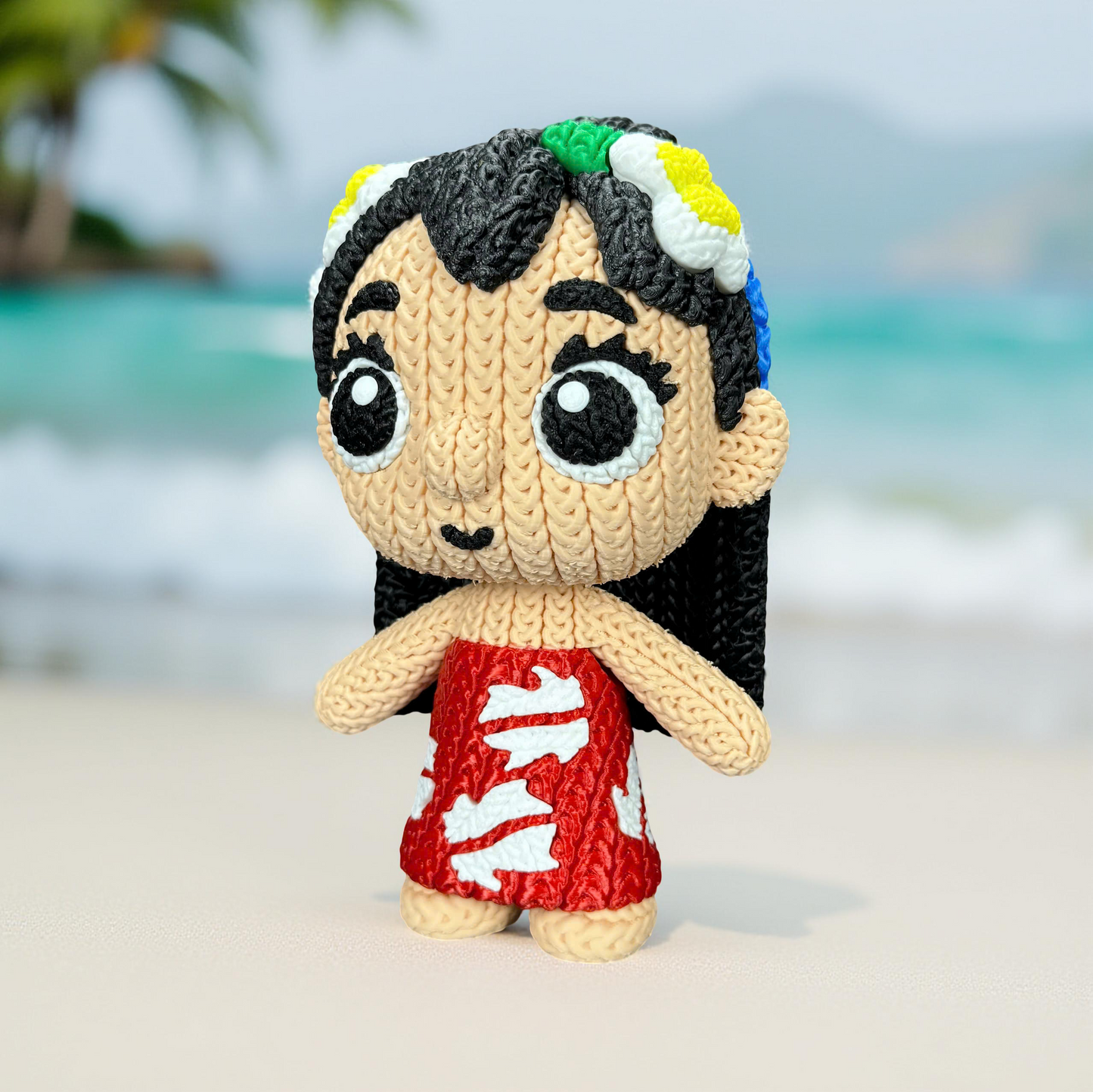 Knitted Island Girl – Cozy Family Fanart Figur Whale 3D Studio