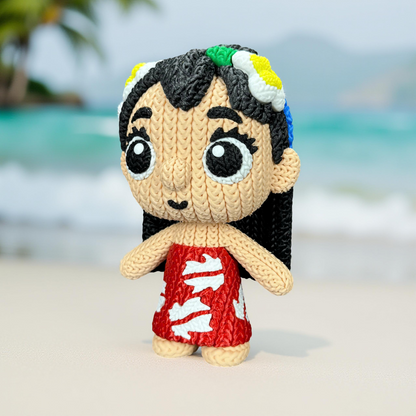 Knitted Island Girl – Cozy Family Fanart Figur Whale 3D Studio