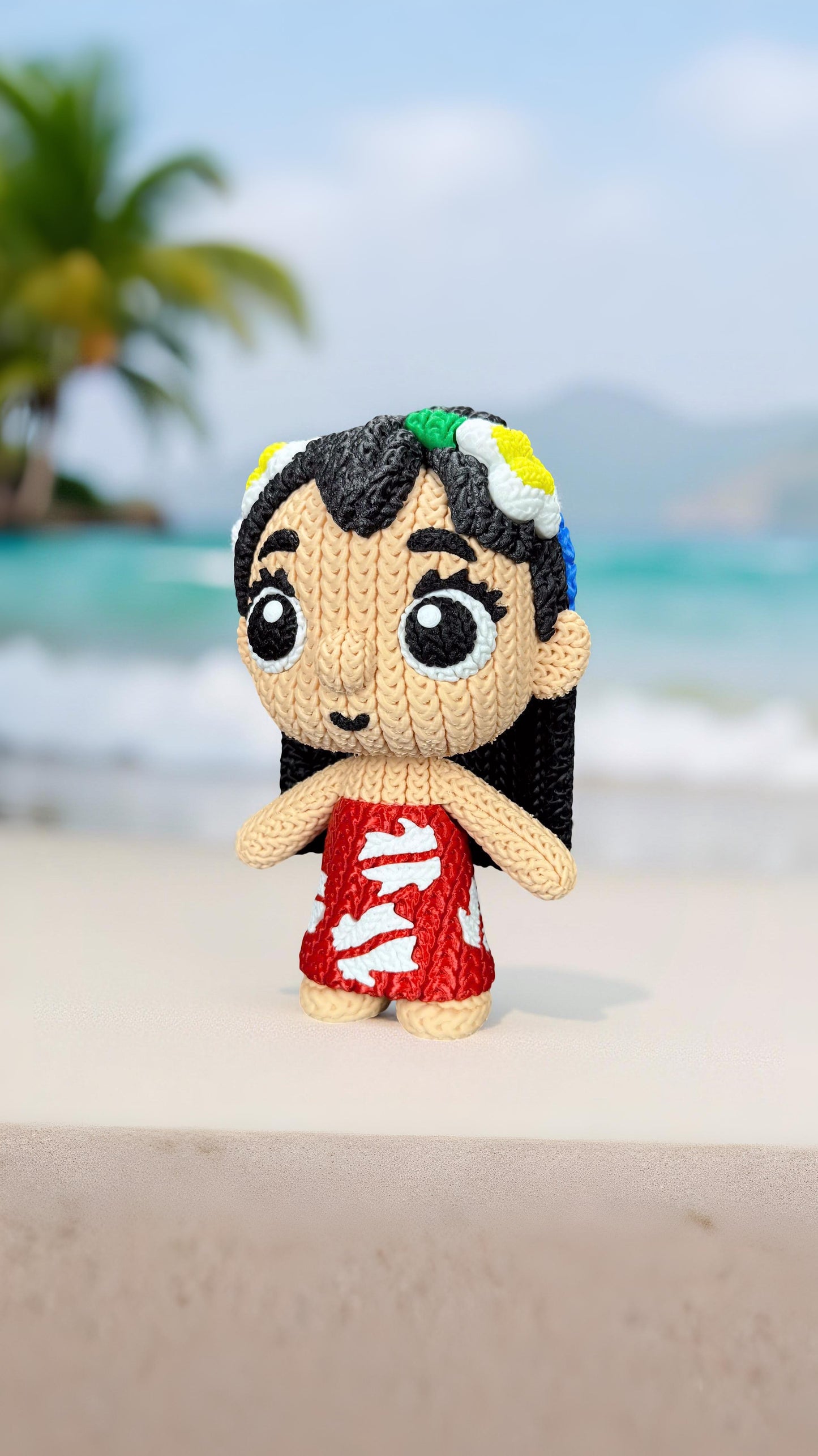 Knitted Island Girl – Cozy Family Fanart Figur Whale 3D Studio