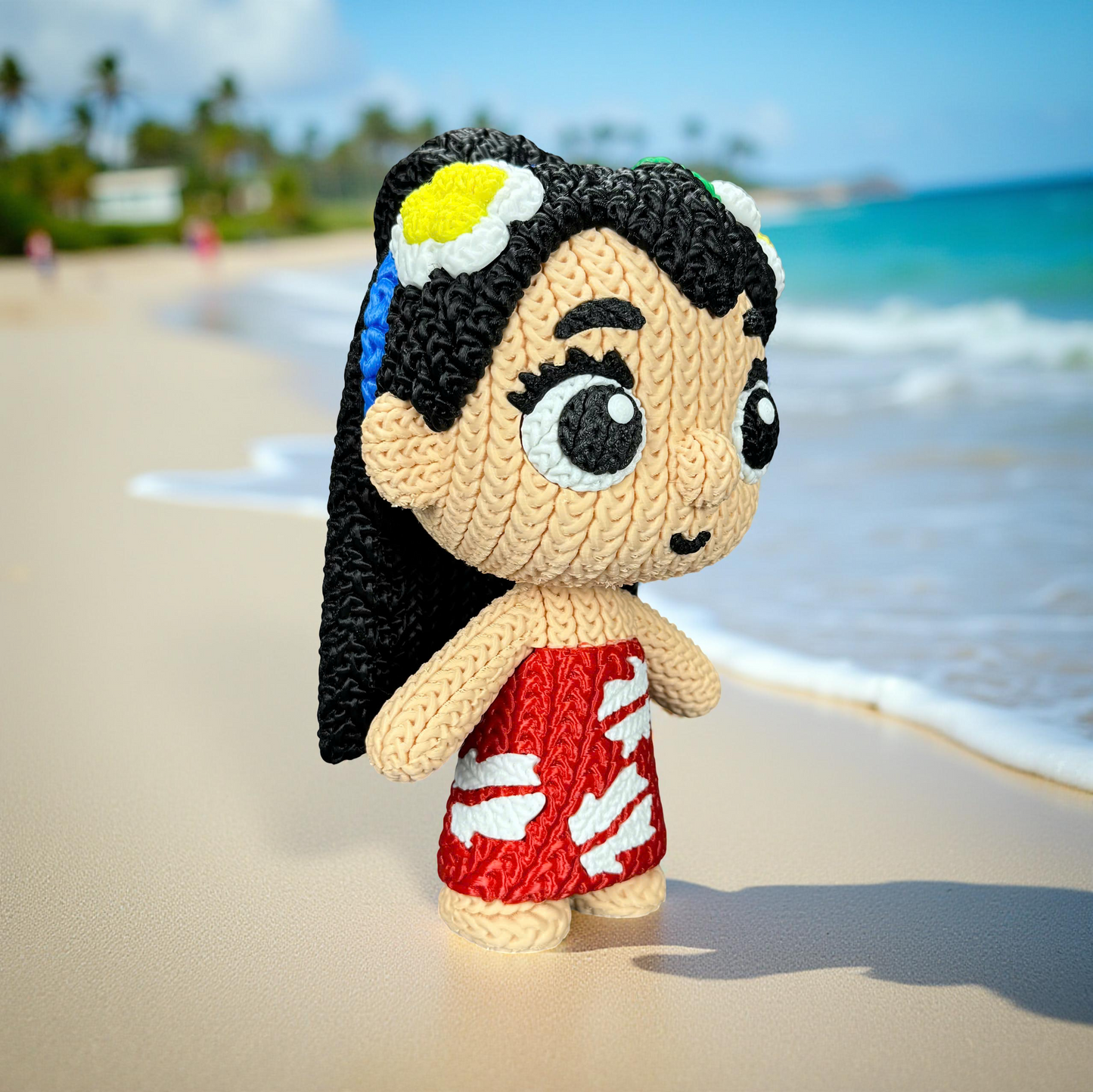 Knitted Island Girl – Cozy Family Fanart Figur Whale 3D Studio