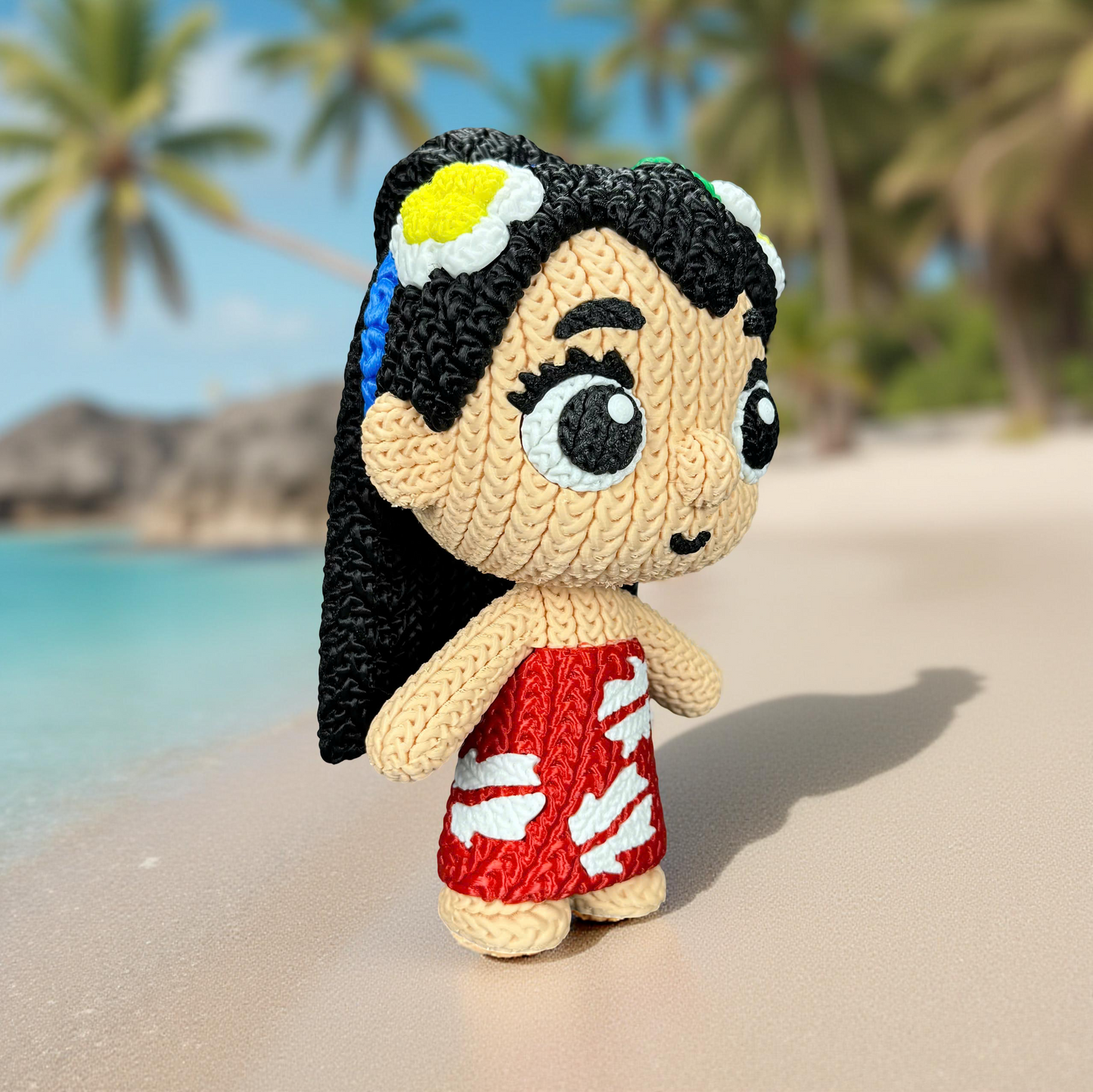 Knitted Island Girl – Cozy Family Fanart Figur Whale 3D Studio