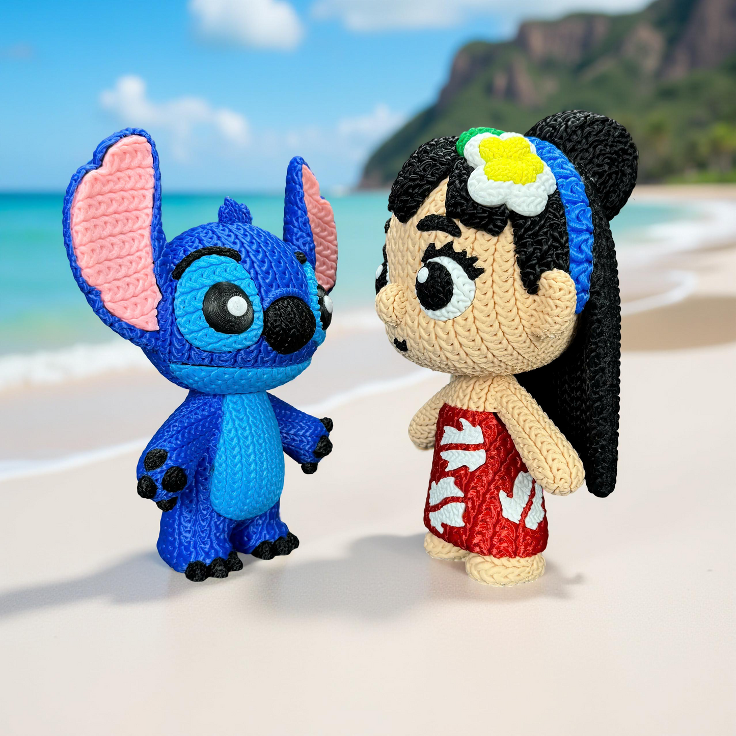 Knitted Island Girl – Cozy Family Fanart Figur Whale 3D Studio