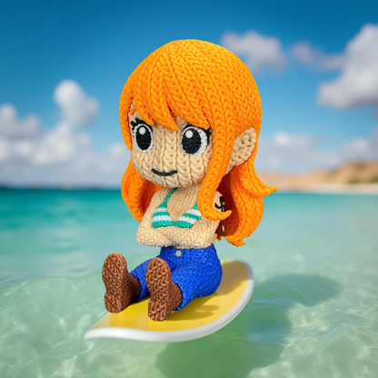 Knitted Ocean Navigator – Cozy Anime Fanart Figur Whale 3D Studio