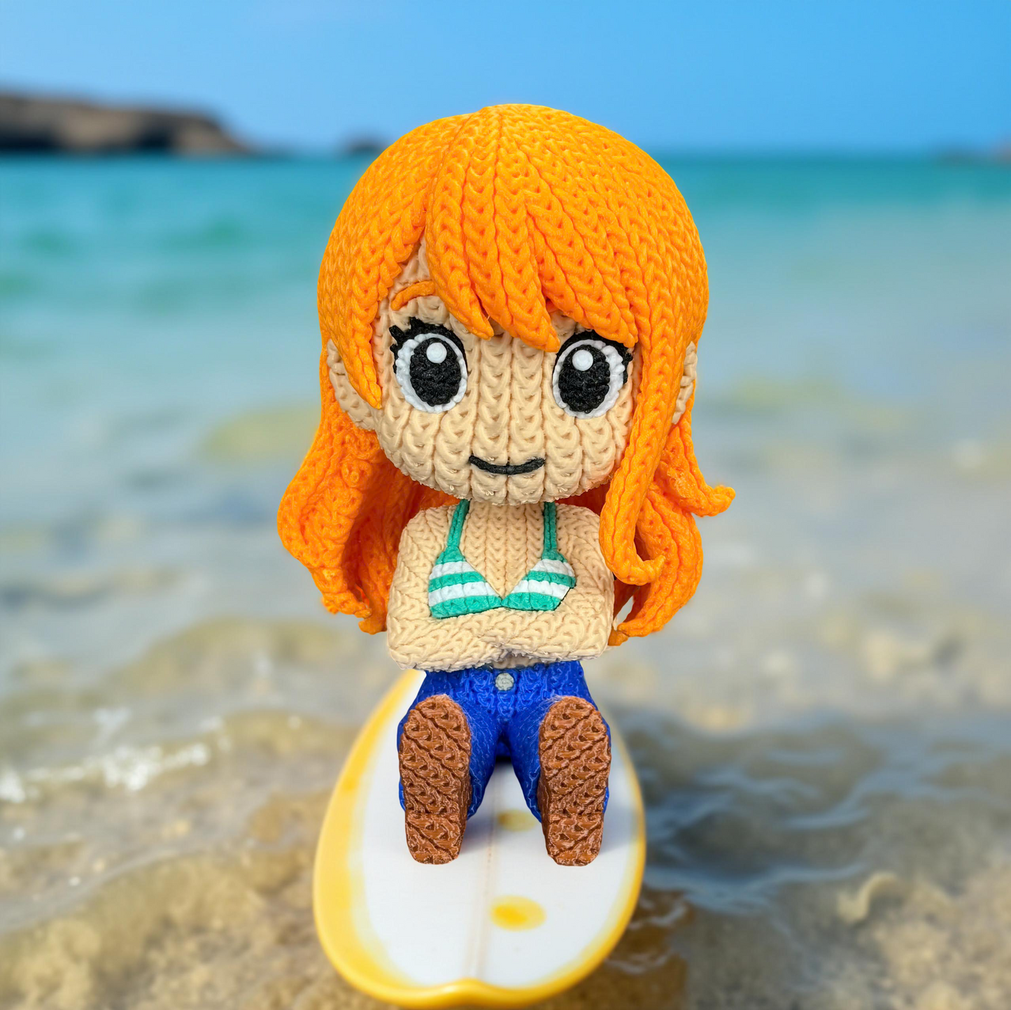 Knitted Ocean Navigator – Cozy Anime Fanart Figur Whale 3D Studio