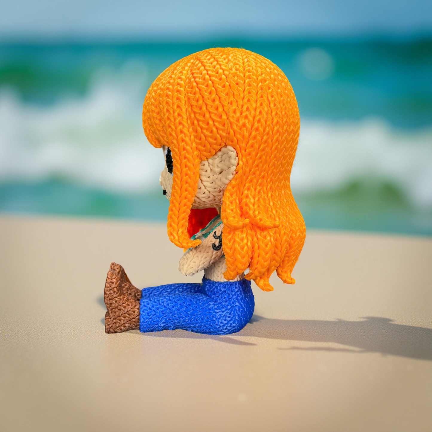 Knitted Ocean Navigator – Cozy Anime Fanart Figur Whale 3D Studio