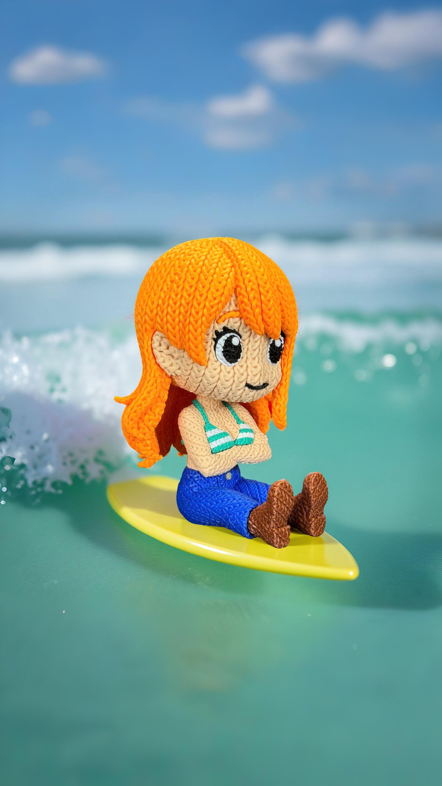Knitted Ocean Navigator – Cozy Anime Fanart Figur Whale 3D Studio
