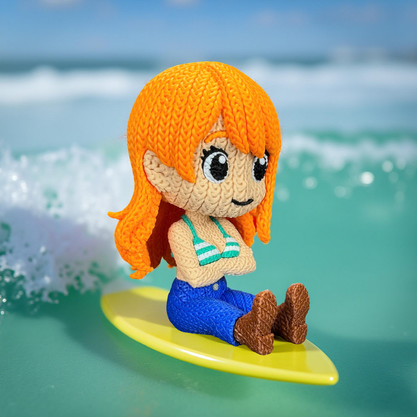 Knitted Ocean Navigator – Cozy Anime Fanart Figur Whale 3D Studio
