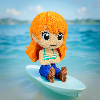 Knitted Ocean Navigator – Cozy Anime Fanart Figur Whale 3D Studio