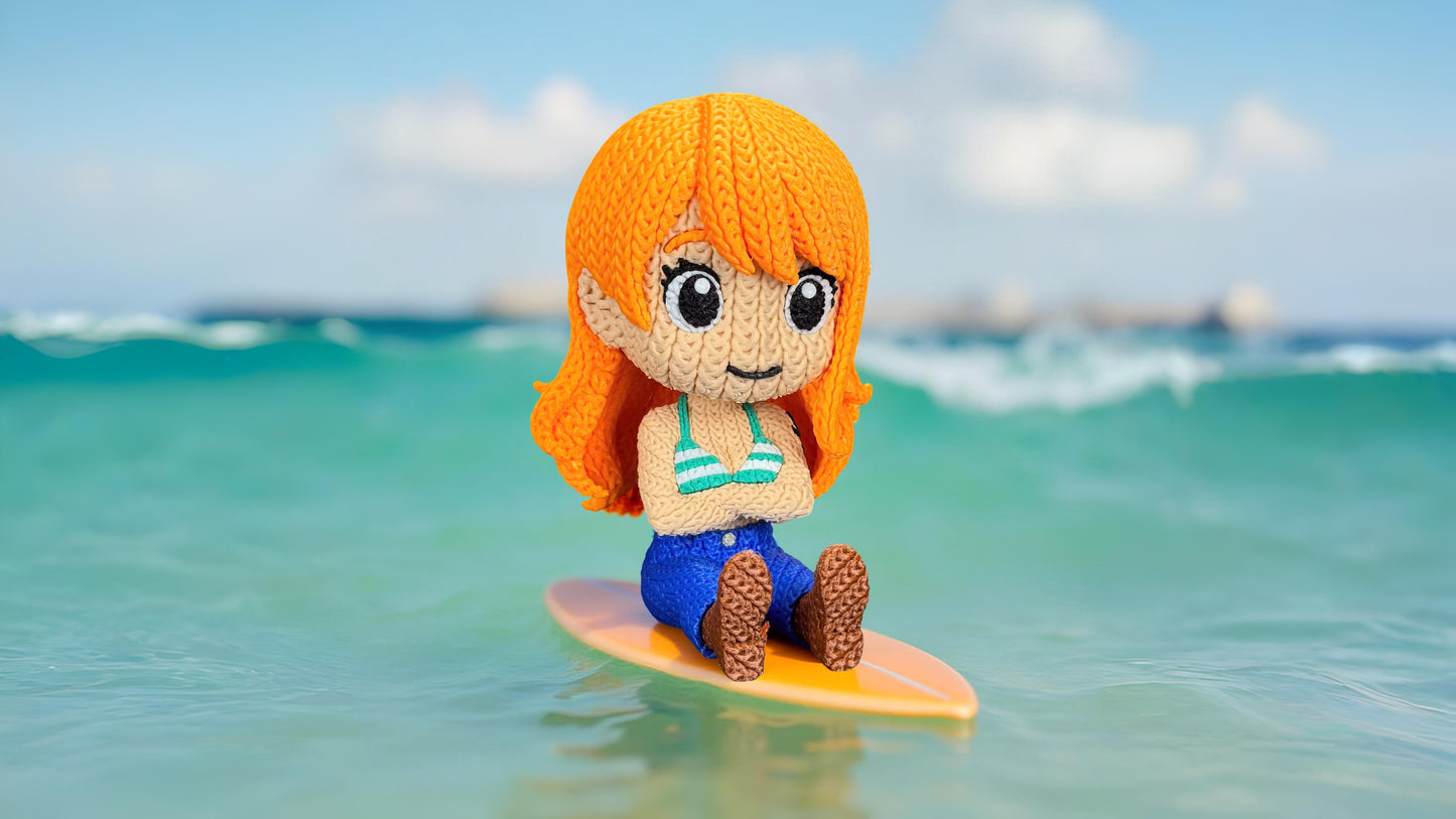 Knitted Ocean Navigator – Cozy Anime Fanart Figur Whale 3D Studio