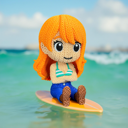 Knitted Ocean Navigator – Cozy Anime Fanart Figur Whale 3D Studio