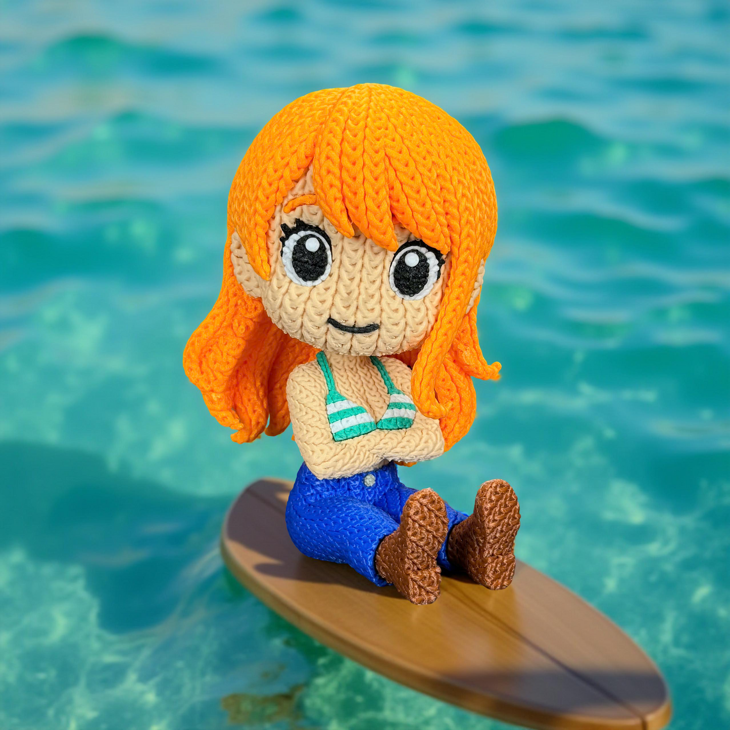 Knitted Ocean Navigator – Cozy Anime Fanart Figur Whale 3D Studio