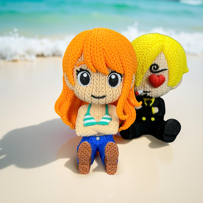 Knitted Ocean Navigator – Cozy Anime Fanart Figur Whale 3D Studio