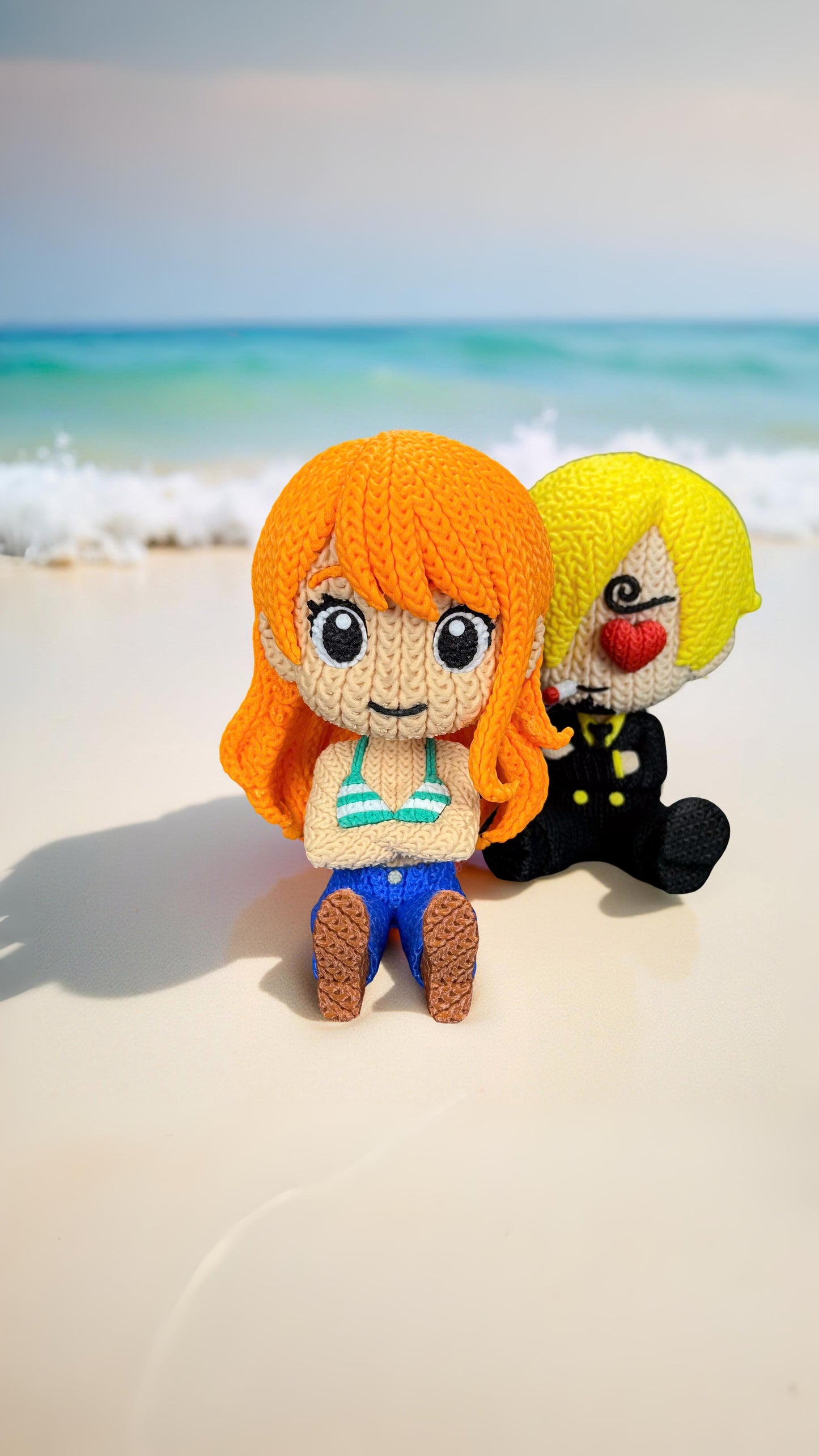 Knitted Ocean Navigator – Cozy Anime Fanart Figur Whale 3D Studio